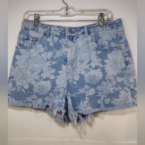TOPSHOP MOTO MOM  women's flower print shorts size (10)